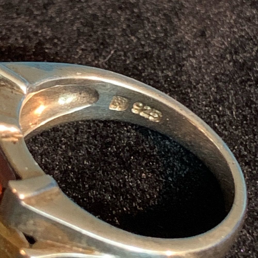 Sterling Silver Ring with 7 Gemstones - Picture 5 of 6